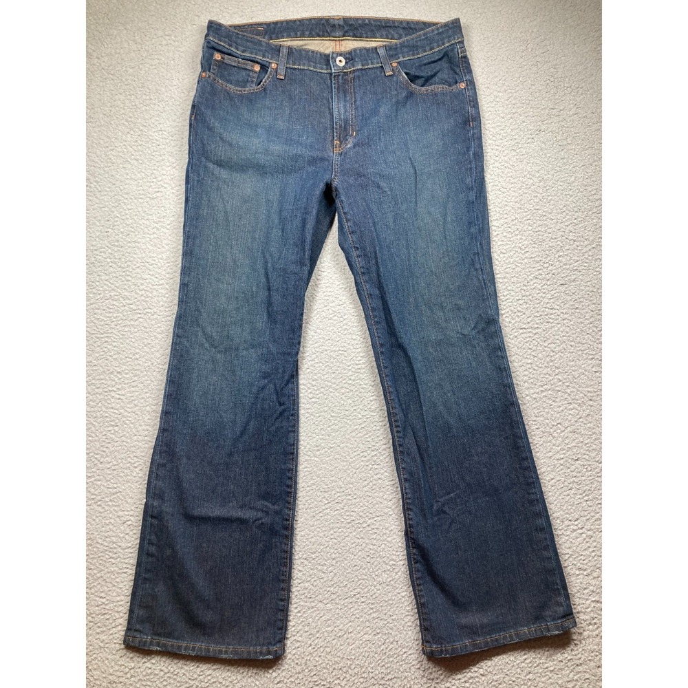Ralph Lauren Polo Jeans Women's 14x32 Blue Medium Rise Boot Cut Stretch Denim
